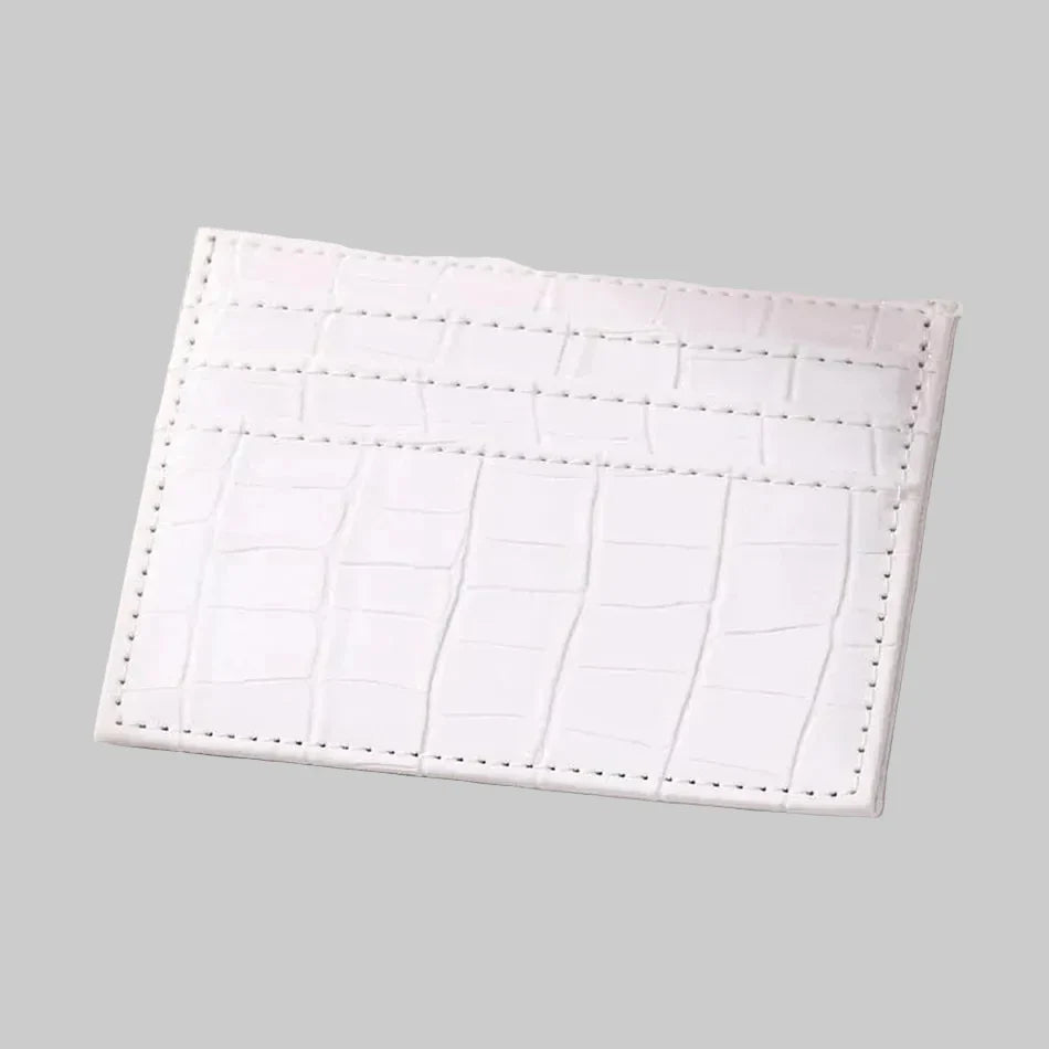 CROCETTI® Slim Crocodile Pattern Cardholder Wallet