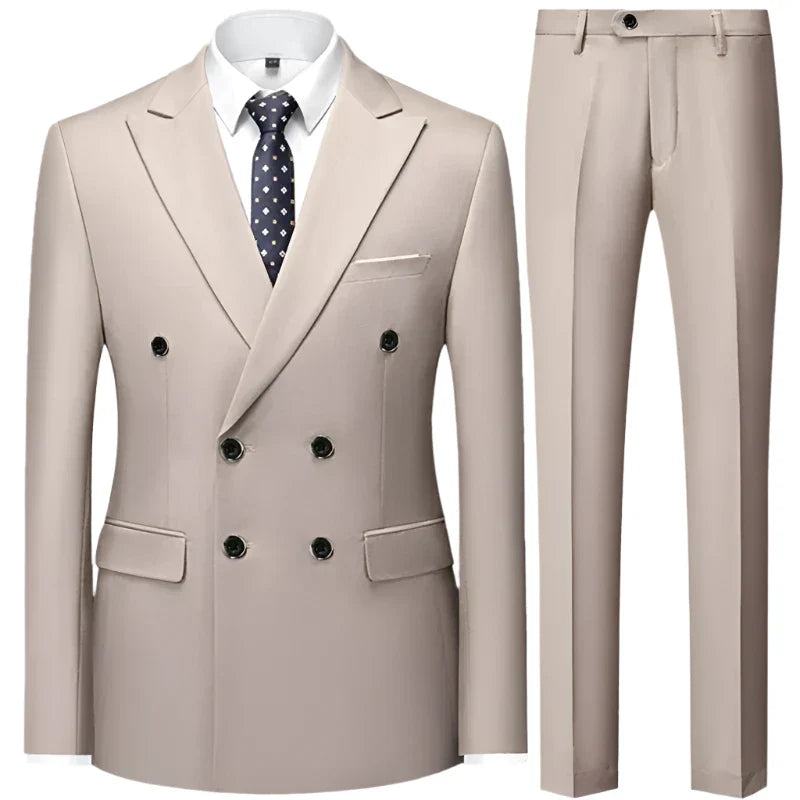 ALEKSEI® Suit Jacket Blazers Coat Pants 2 Peaces Set