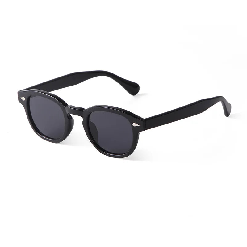 SOLARI® Retro Shell Round Rivet Sunglasses