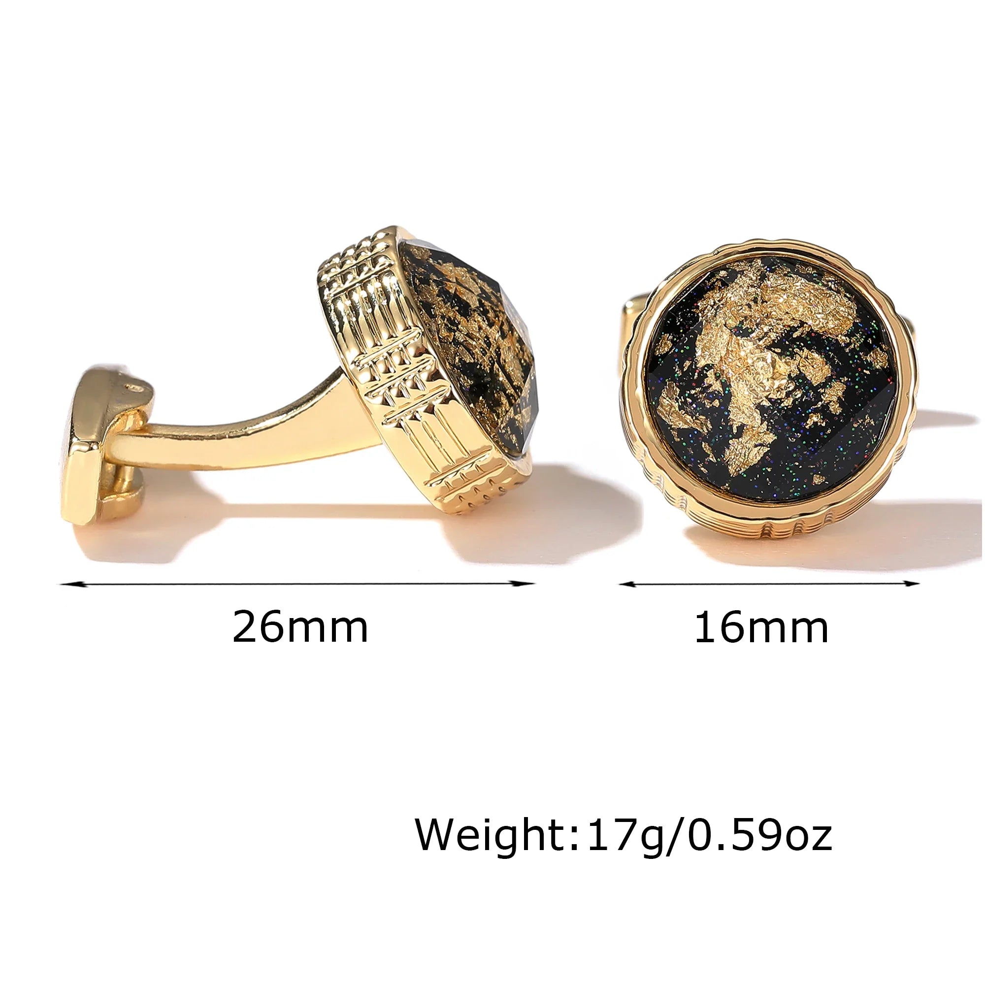 IMPERIALI® Round World Map Cufflinks – Tuxedo Edition
