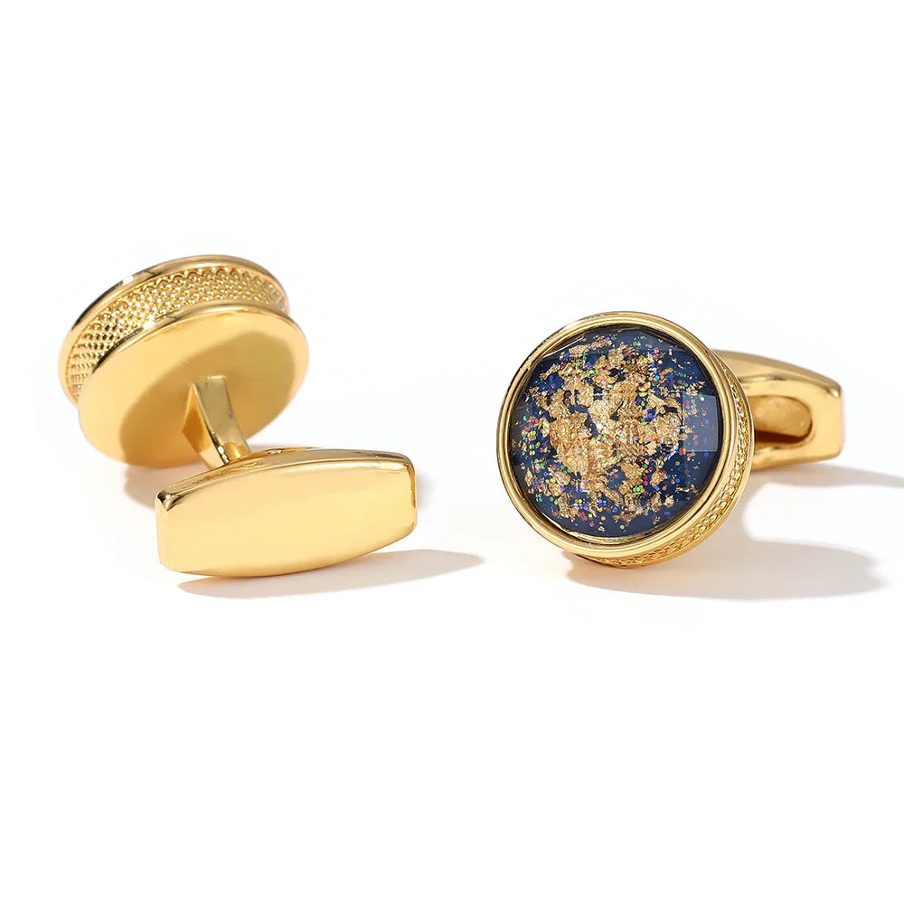 IMPERIALI® Round World Map Cufflinks – Tuxedo Edition