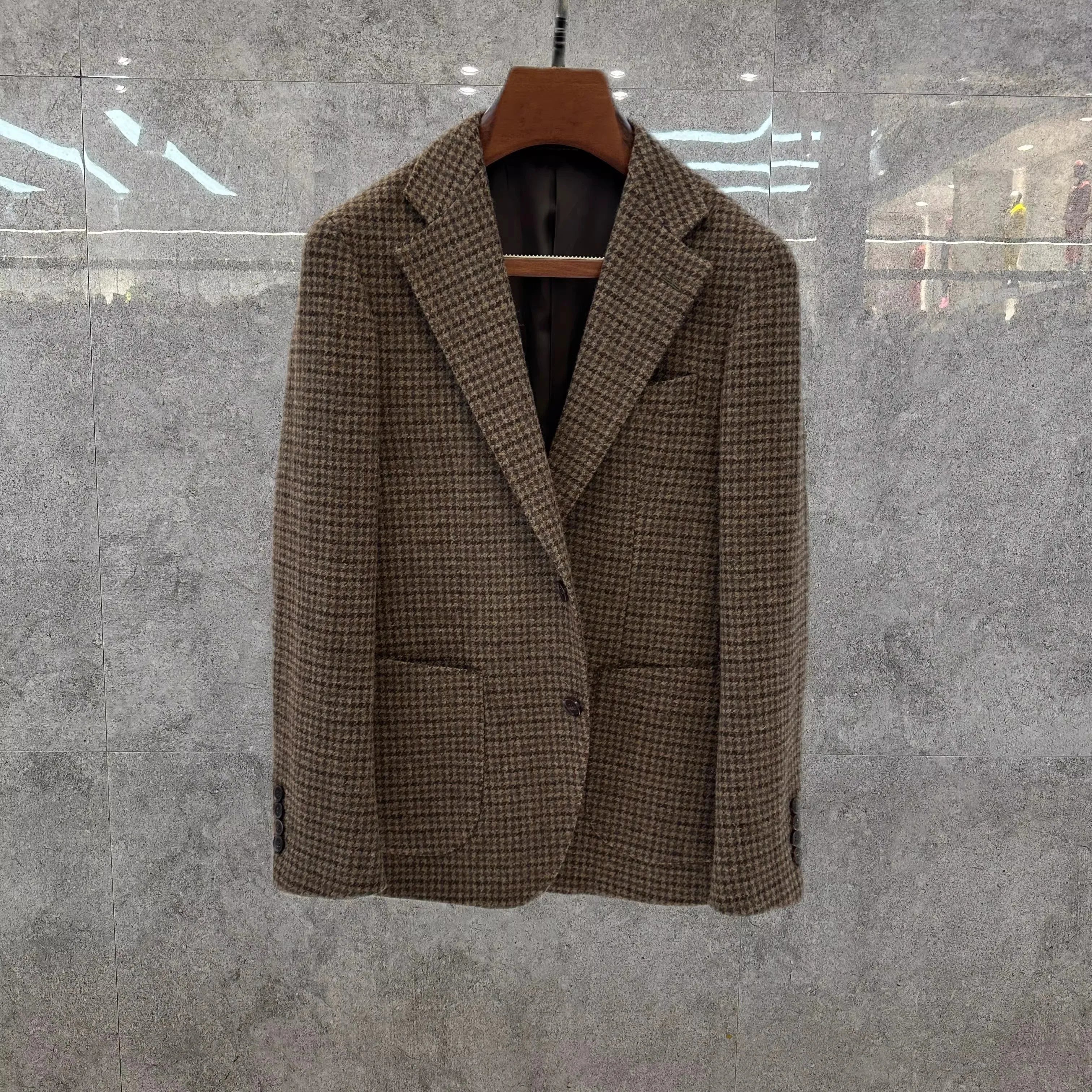 DORCHESTER® Tweed Houndstooth Slim Blazer