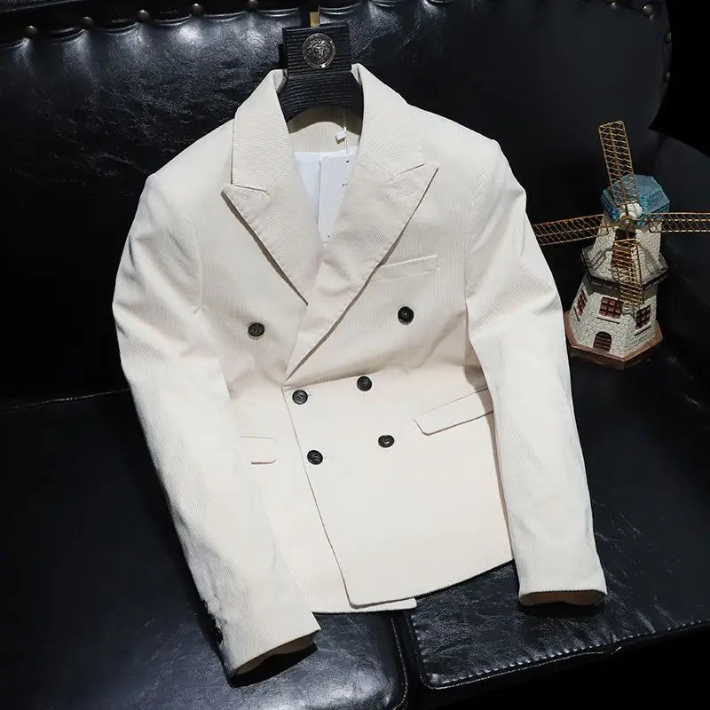 DALMORE® Double-Breasted Corduroy Slim Blazer