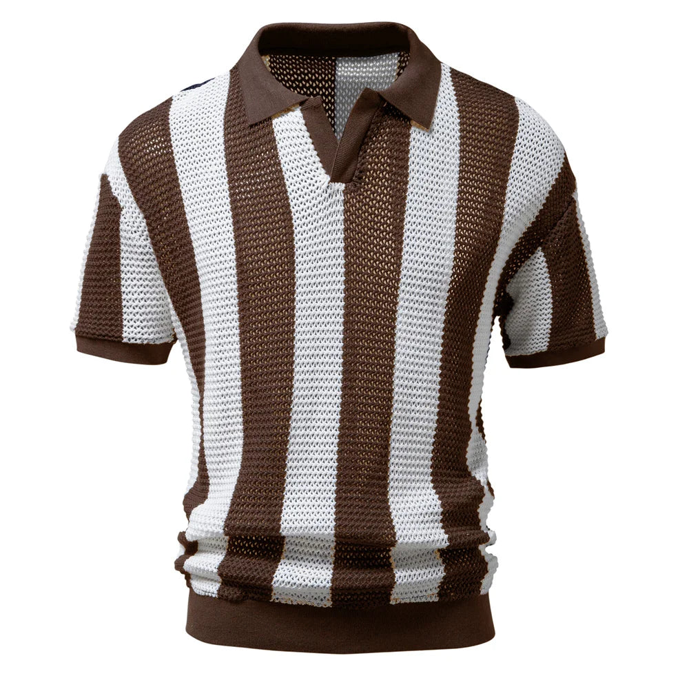 KOSTAS® Cotton Hollow Out Polo Shirt