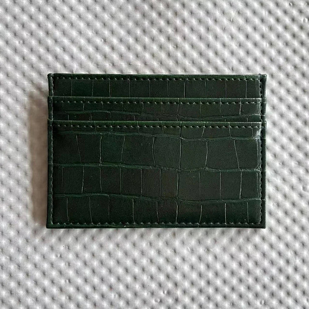NERO® Croco-Embossed PU Leather Card Wallet