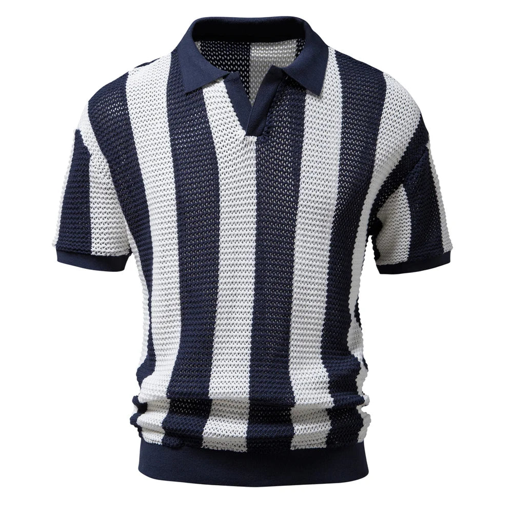 KOSTAS® Cotton Hollow Out Polo Shirt