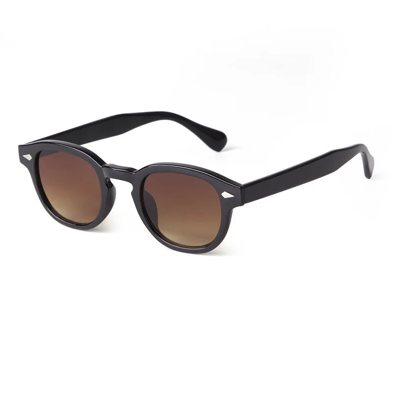 SOLARI® Retro Shell Round Rivet Sunglasses