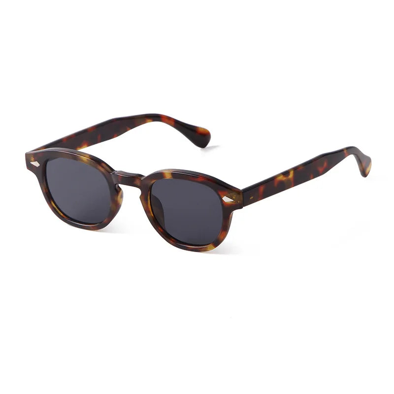 SOLARI® Retro Shell Round Rivet Sunglasses