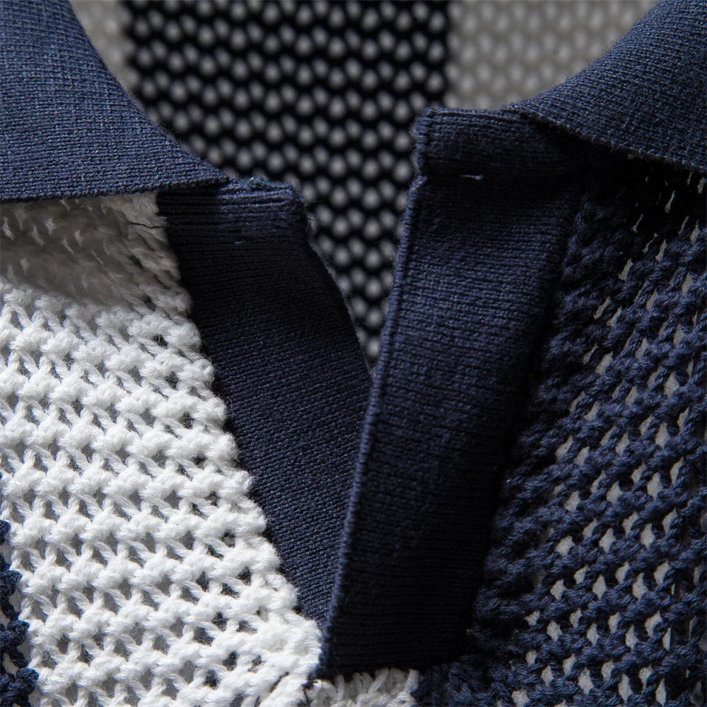 KOSTAS® Cotton Hollow Out Polo Shirt
