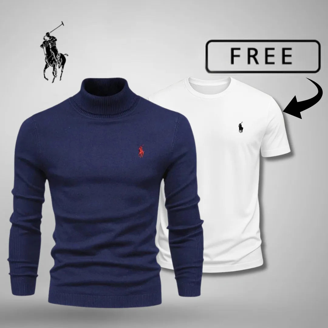 RL Premium Roll Neck Jumper + Free T-Shirt Today