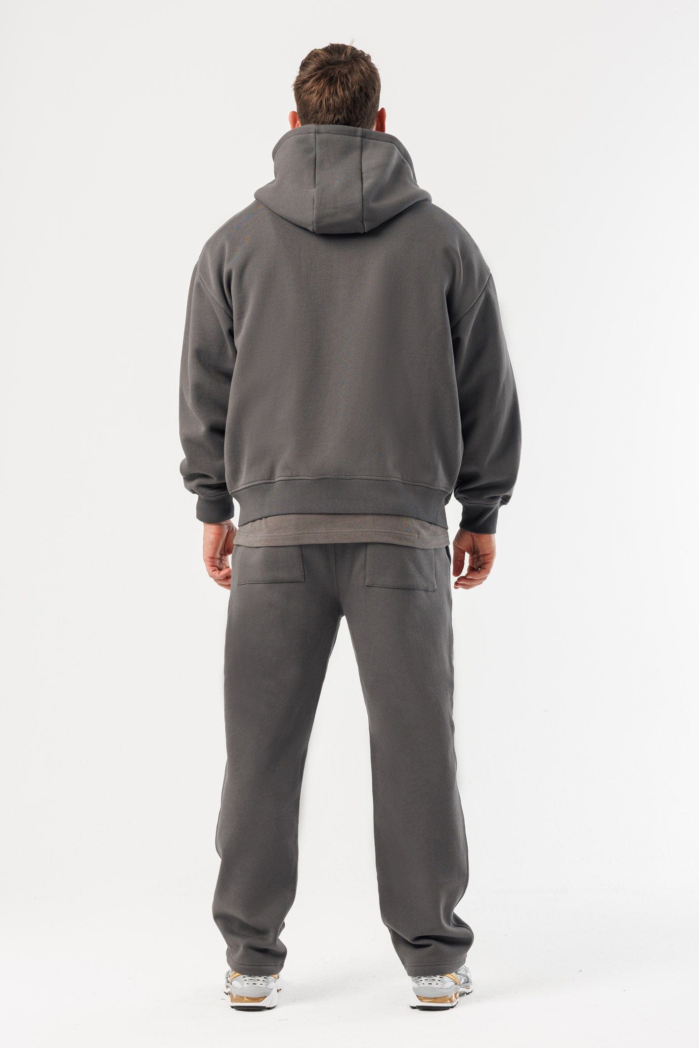 ZIPPED HOODIE - DARK GREY