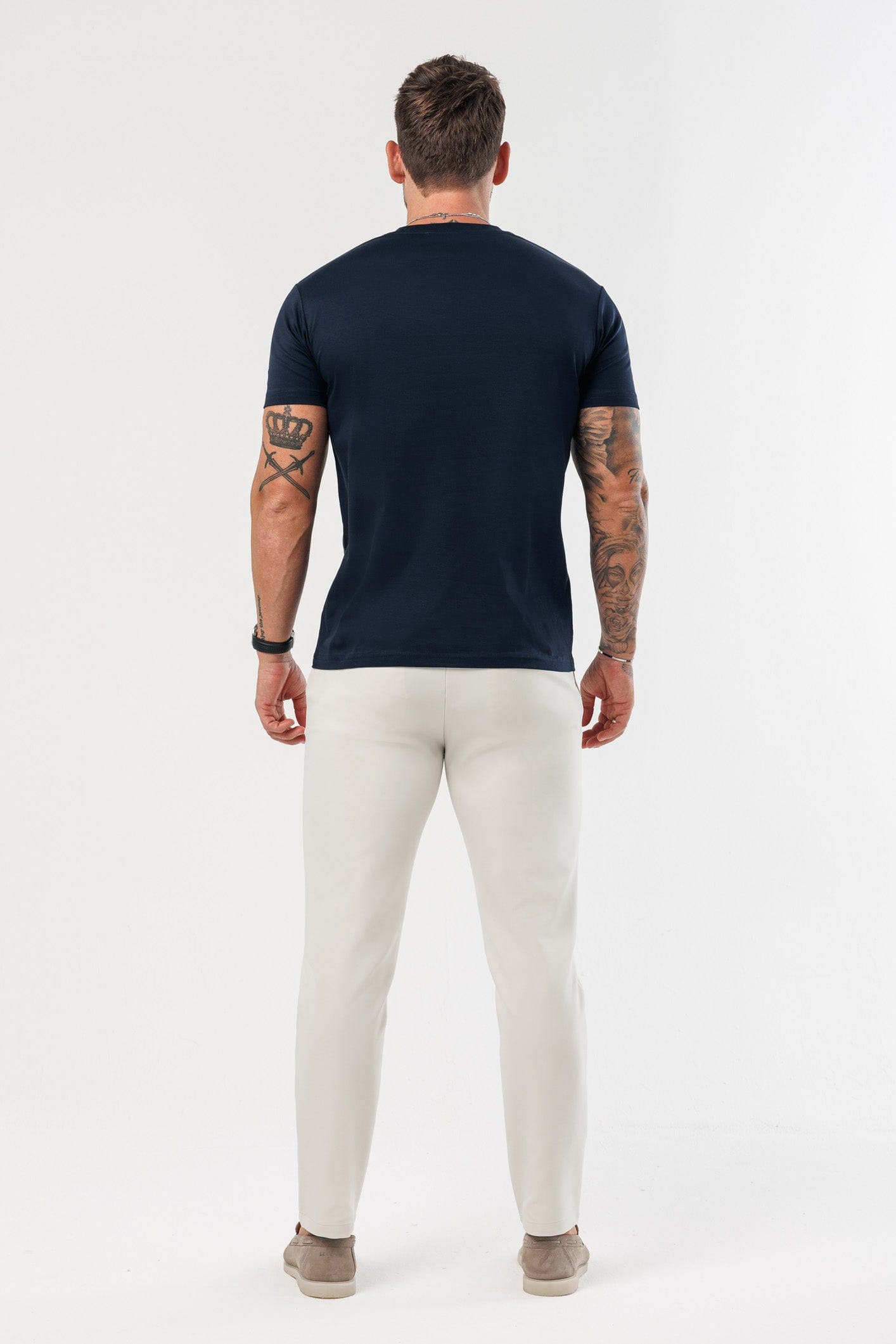 LUXE MERCERISED T-SHIRT - NAVY