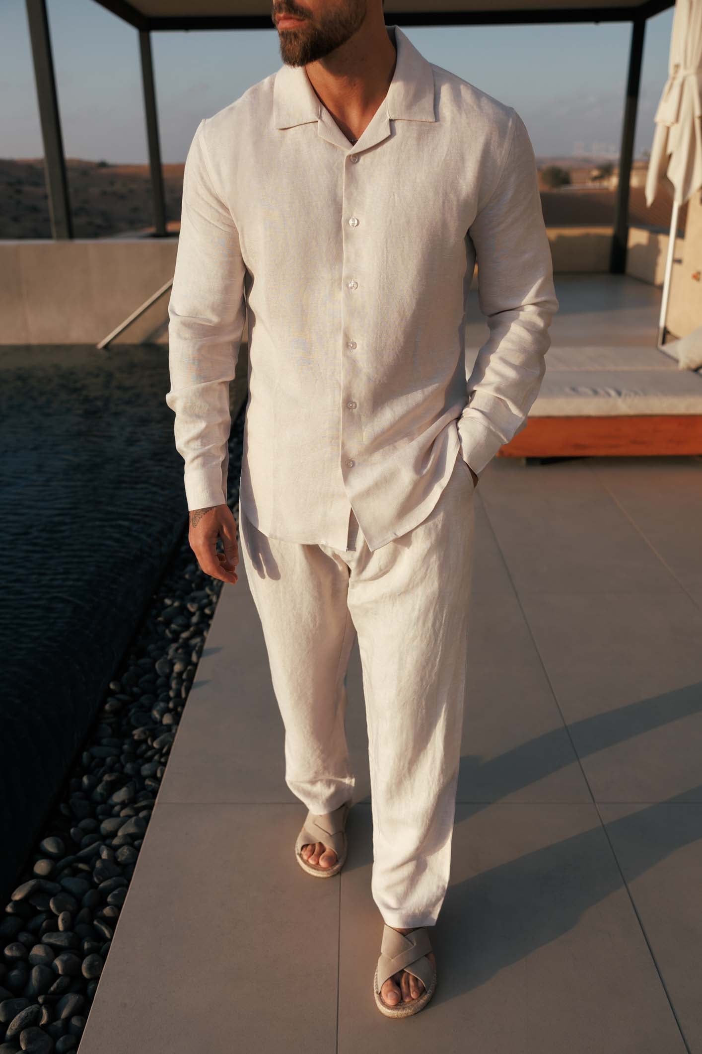 LINEN TROUSER - OAT