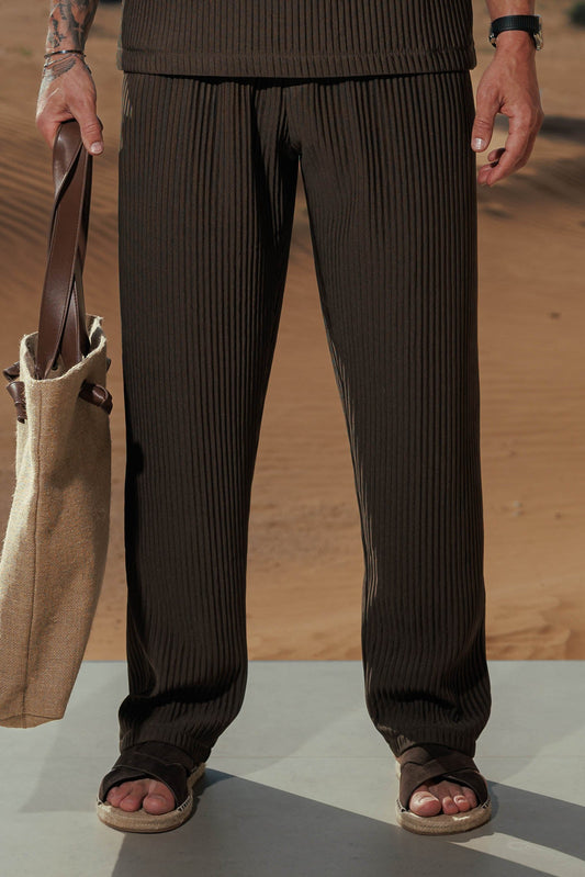 PLEATED TROUSER - BROWN