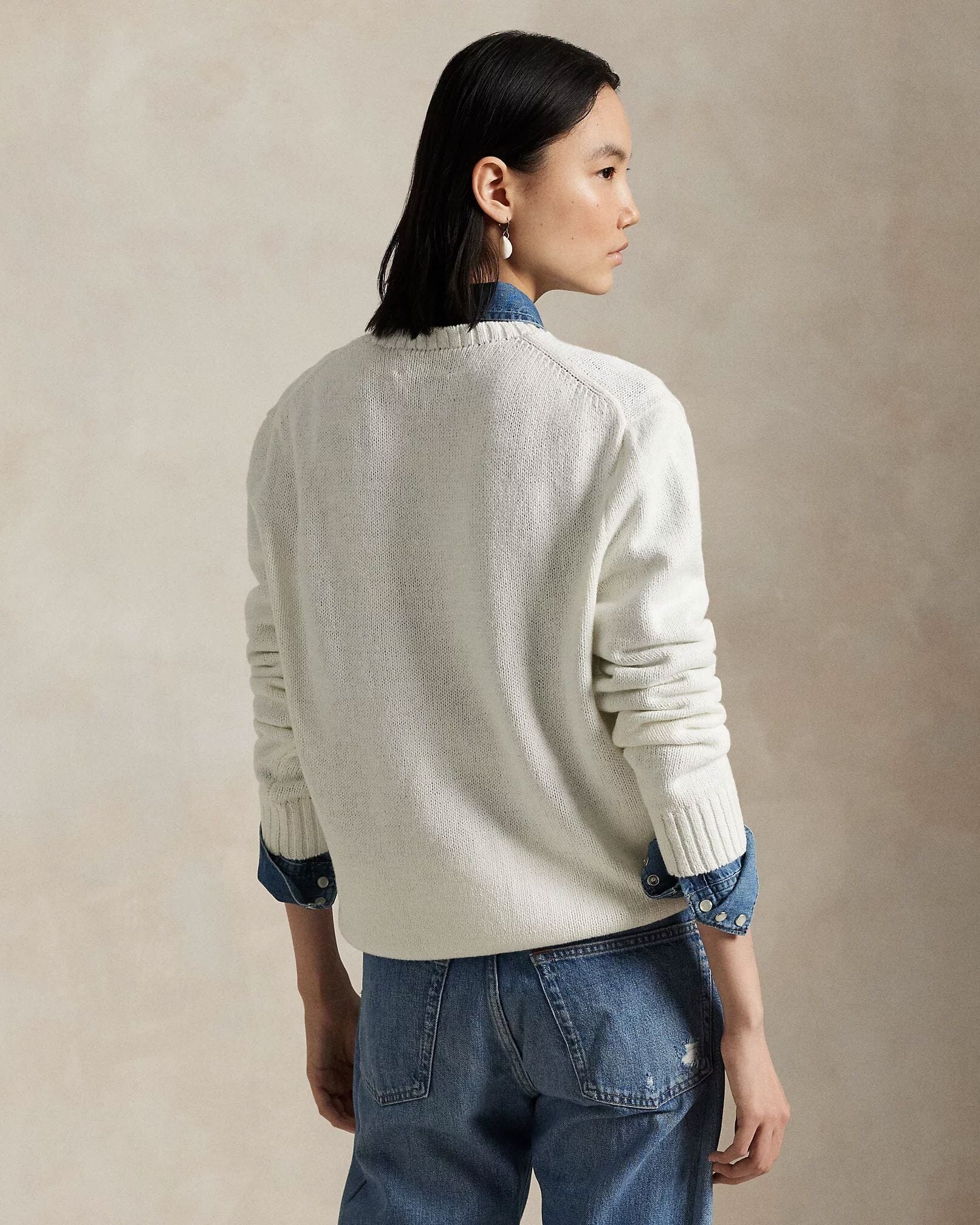 RL Polo Bear Cotton-Linen Sweater
