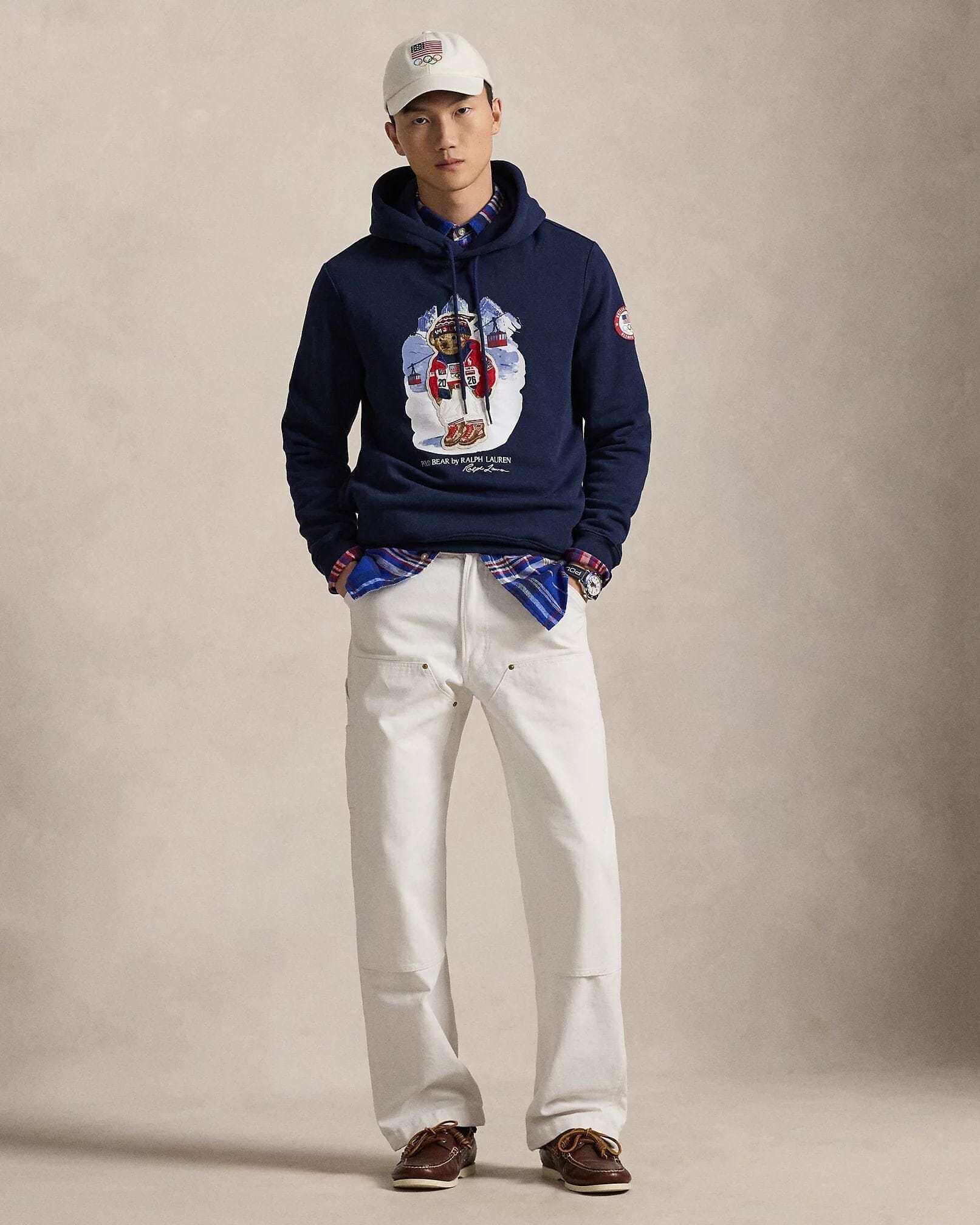 RL Team USA Polo Bear Hoodie