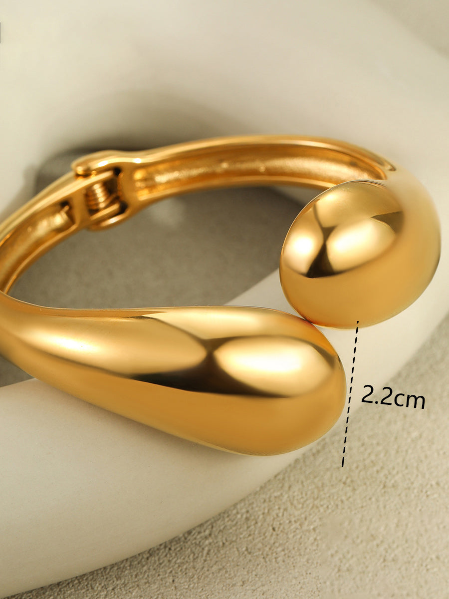 Metallic Stainless Steel Open Bracelet