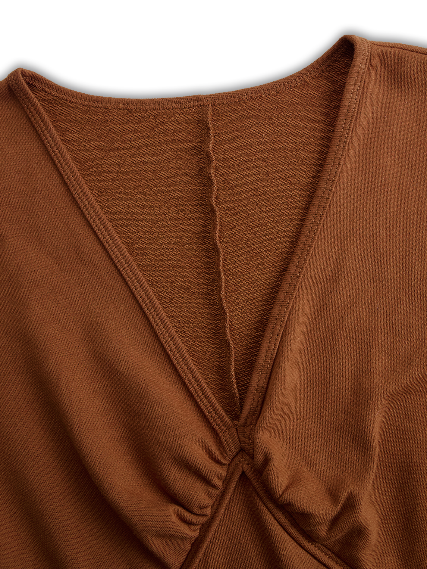 Western Retro Brick Red Cotton Long Sleeve Tassel Maxi Dress