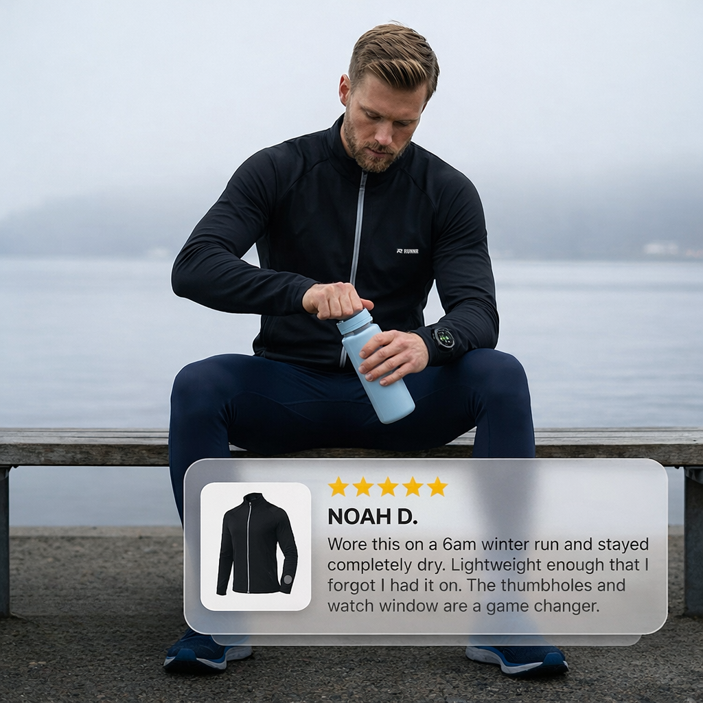 RUNNR Lightweight Marathon Jacket — Breathable, Quick-Dry & Wind-Resistant