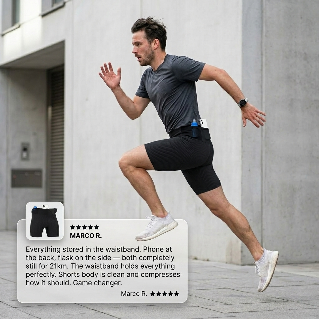 RUNNR™ Compression Double-Deck Shorts – Elite Fit for Running & Training