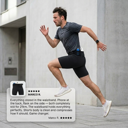 RUNNR™ Compression Double-Deck Shorts – Elite Fit for Running & Training