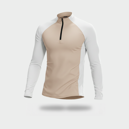 RUNNR ThermalCore™ Long Sleeve — Fleece-Lined · Winter Running Layer · ½-Zip Performance Fit