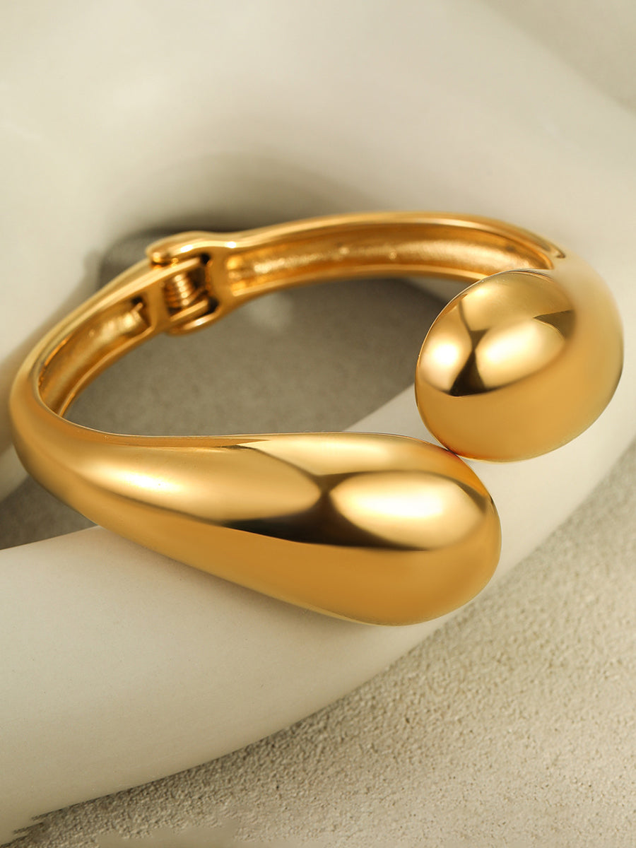 Metallic Stainless Steel Open Bracelet