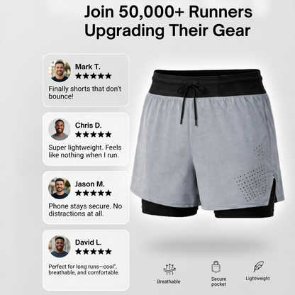 RUNNR 2-in-1 Trail Running Sports Shorts