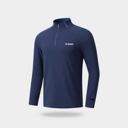 RUNNR Quarter-Zip Long Sleeve — Breathable, Quick-Dry & Watch-Ready