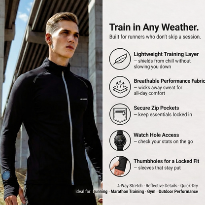 RUNNR Lightweight Marathon Jacket — Breathable, Quick-Dry & Wind-Resistant