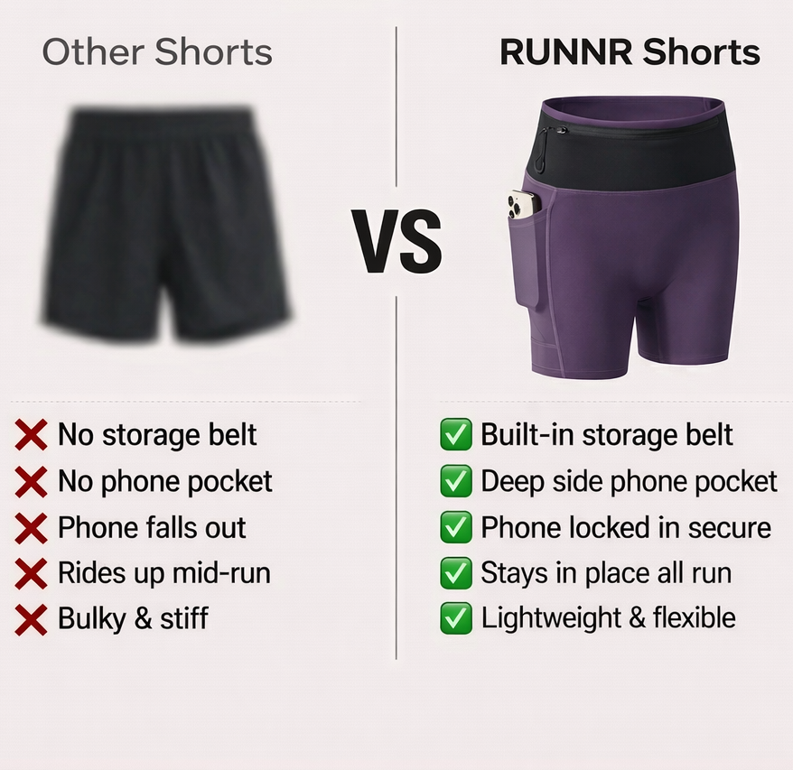 High-Rise Running Tights with Built-In Belt