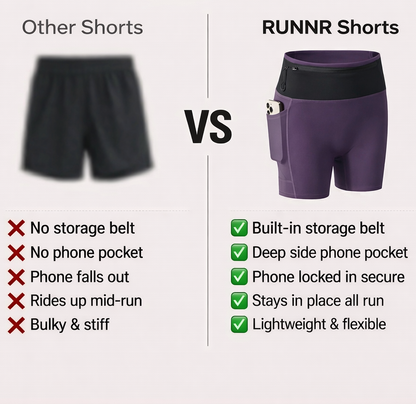High-Rise Running Tights with Built-In Belt