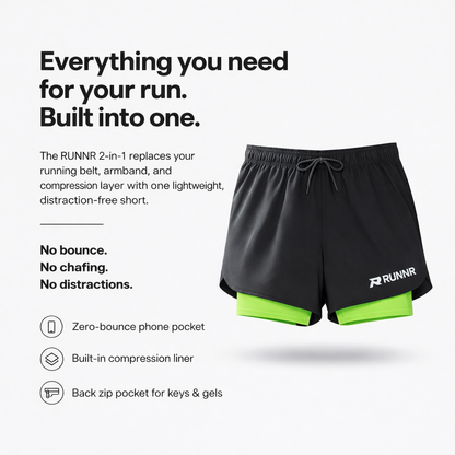RUNNR ATHLETICS 2-in-1 Running Shorts