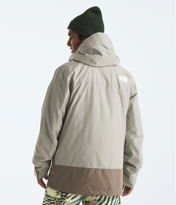 TNF Herrenjacke Thermoball Eco Snow Triclimate Clay Grey/TNF Black