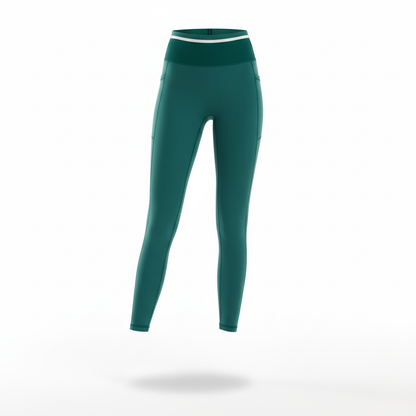 RUNNR Women’s High-Rise Running Tights with Built-In Belt