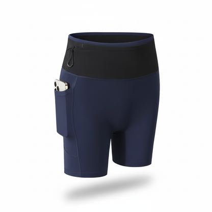 High-Rise Running Tights with Built-In Belt