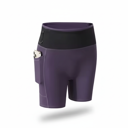 High-Rise Running Tights with Built-In Belt