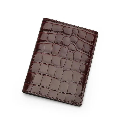 FLORENTI® Crocodile Embossed Leather Passport Cover