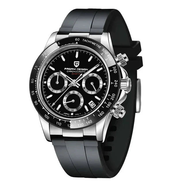 CASMONT® 40mm V2 Quartz Chronograph – Retro Sapphire Stainless Steel Waterproof Watch for Men