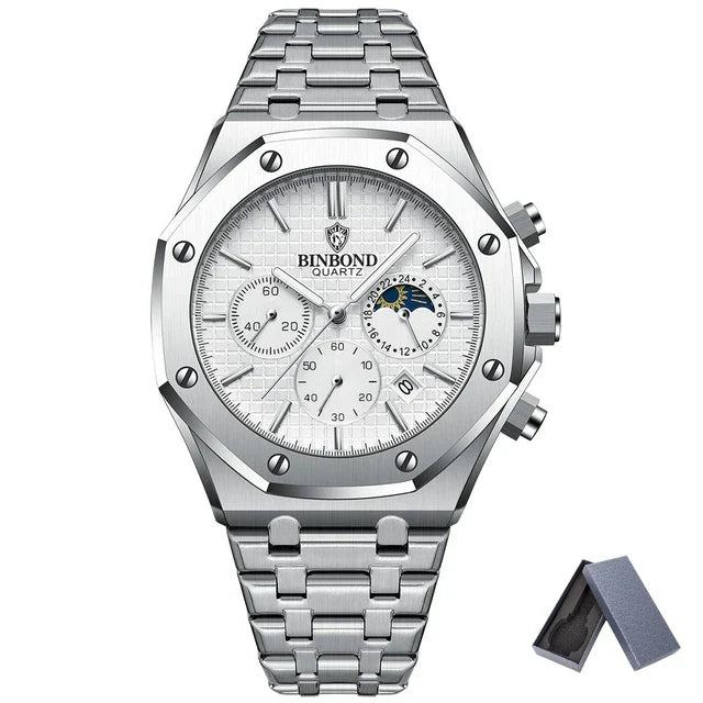 BINBOND® Luxury Luminous Stainless Steel Watch