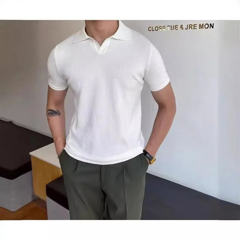 SOLARO® Loose Fit Summer Polo Shirt