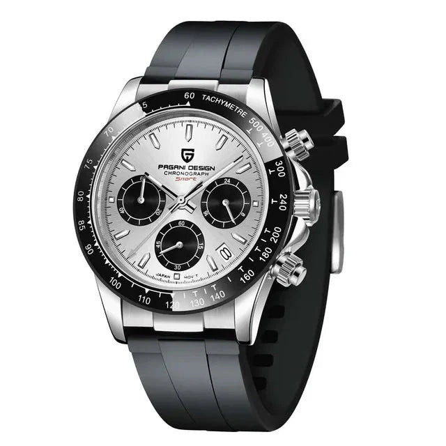CASMONT® 40mm V2 Quartz Chronograph – Retro Sapphire Stainless Steel Waterproof Watch for Men