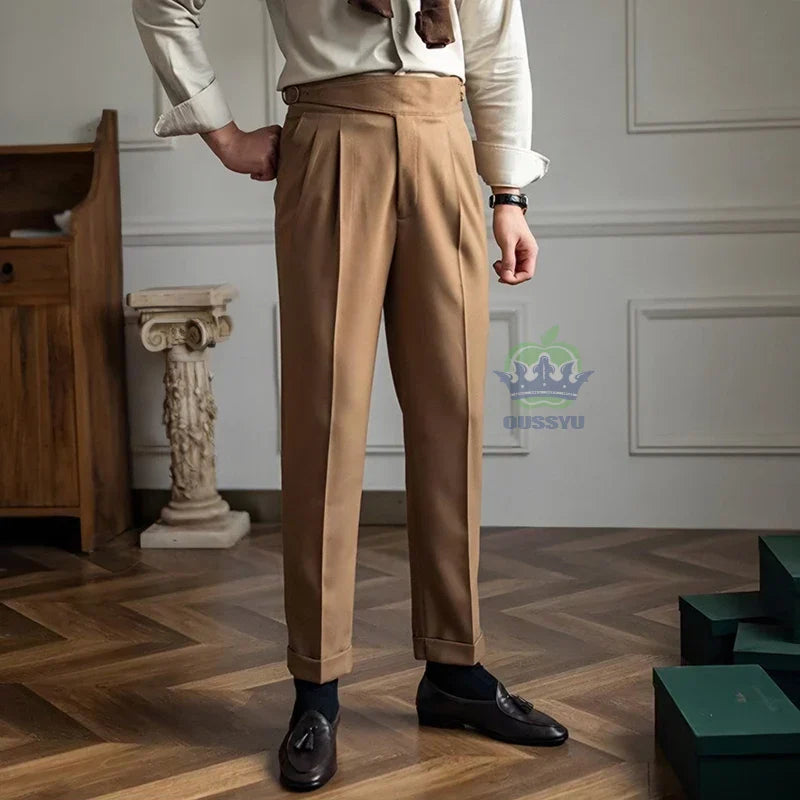NAPOLI® High Waist Straight Suit Trousers – Italian Naples Edition