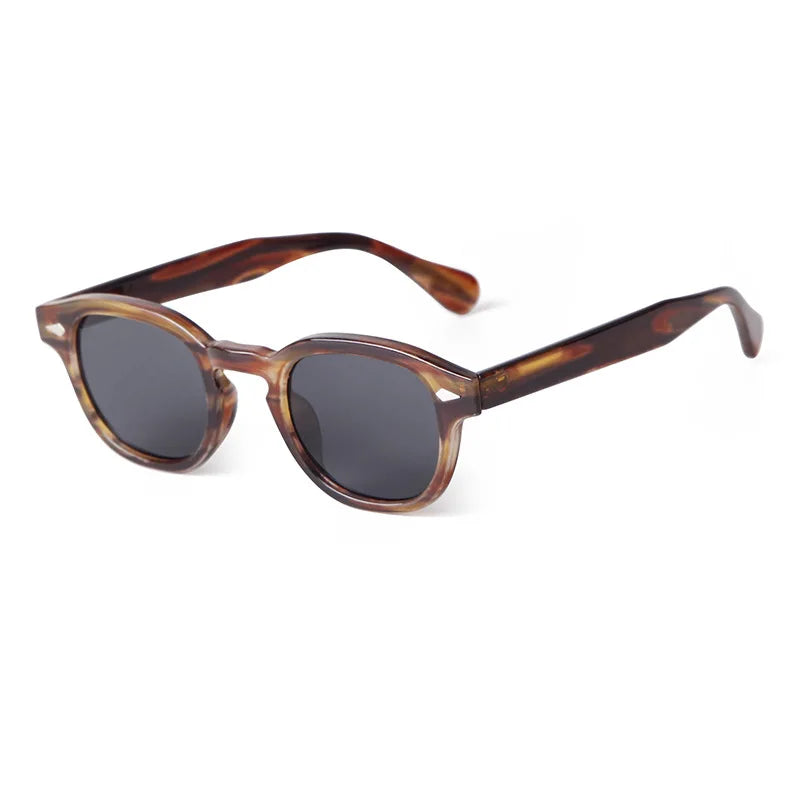 SOLARI® Retro Shell Round Rivet Sunglasses