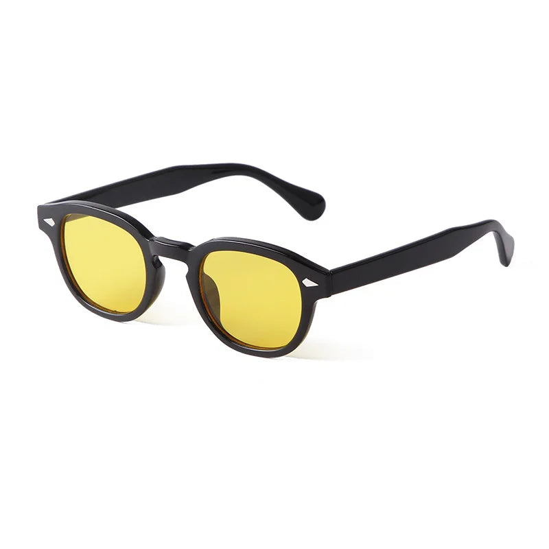 SOLARI® Retro Shell Round Rivet Sunglasses