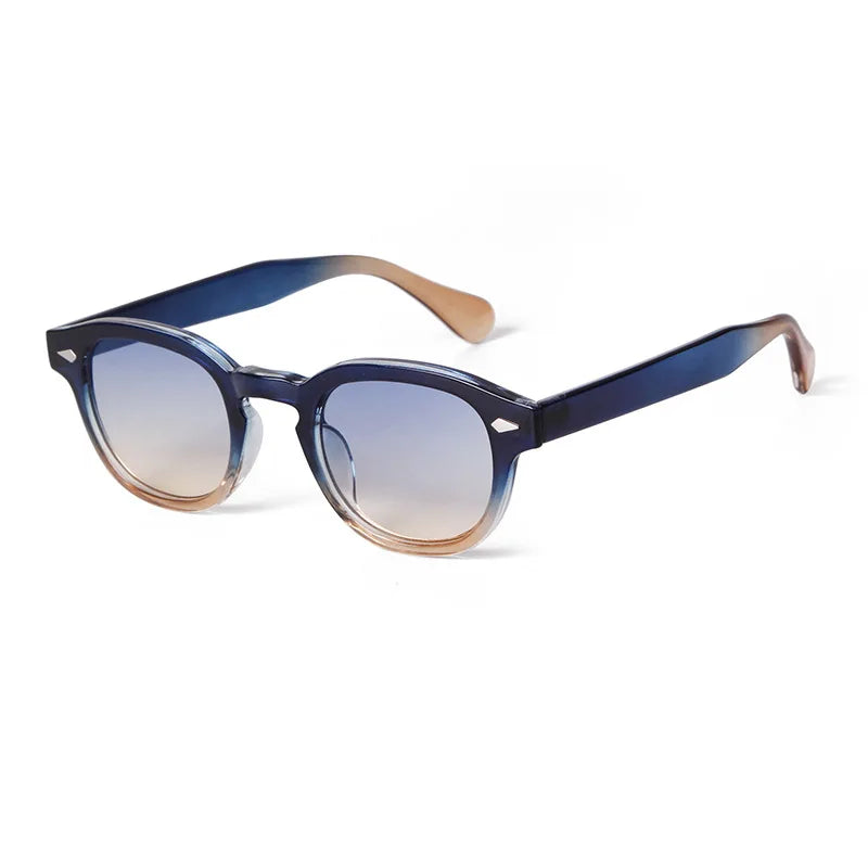 SOLARI® Retro Shell Round Rivet Sunglasses