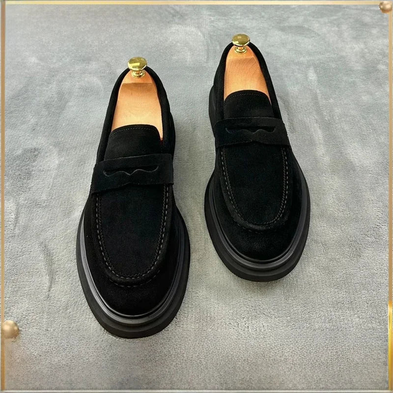 VENETIO® Matte Leather Penny Slip-On Loafer