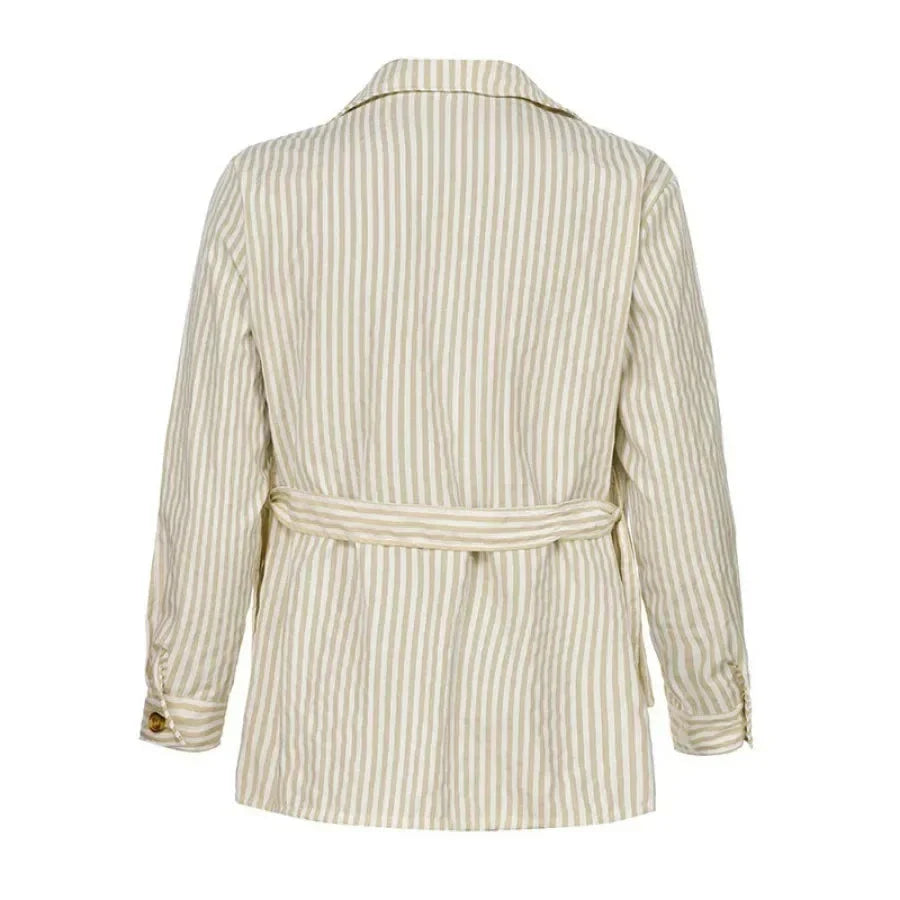 BELSONI® Multi-Pocket Stripe Cardigan Jacket