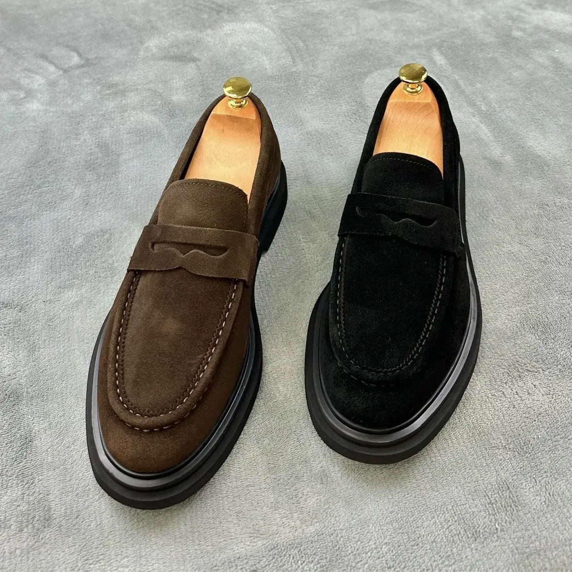 VENETIO® Matte Leather Penny Slip-On Loafer