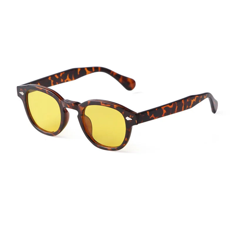 SOLARI® Retro Shell Round Rivet Sunglasses